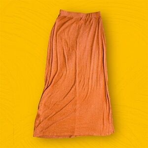 Orange maxi skirt
